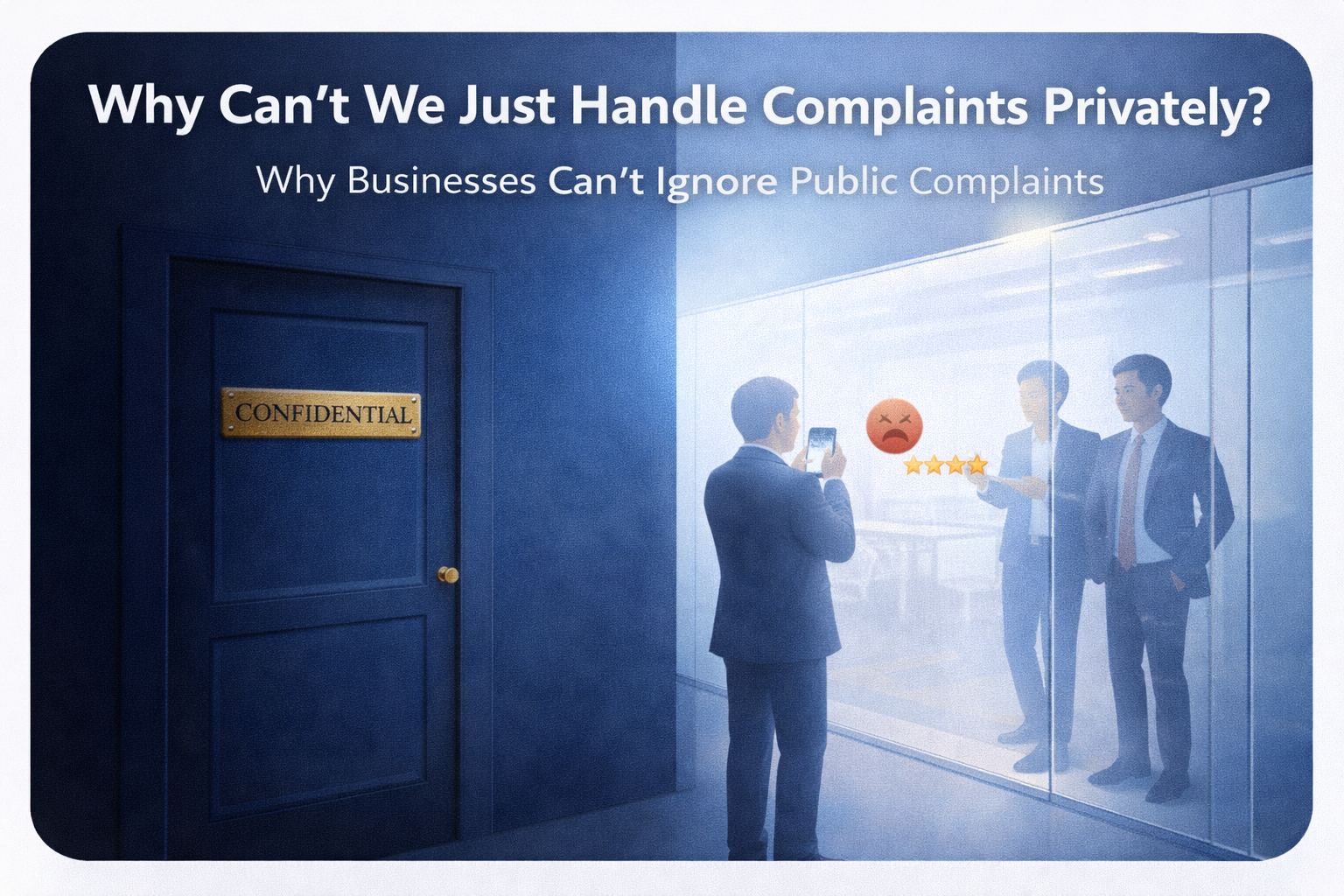 Why Can't We Just Handle Complaints Privately