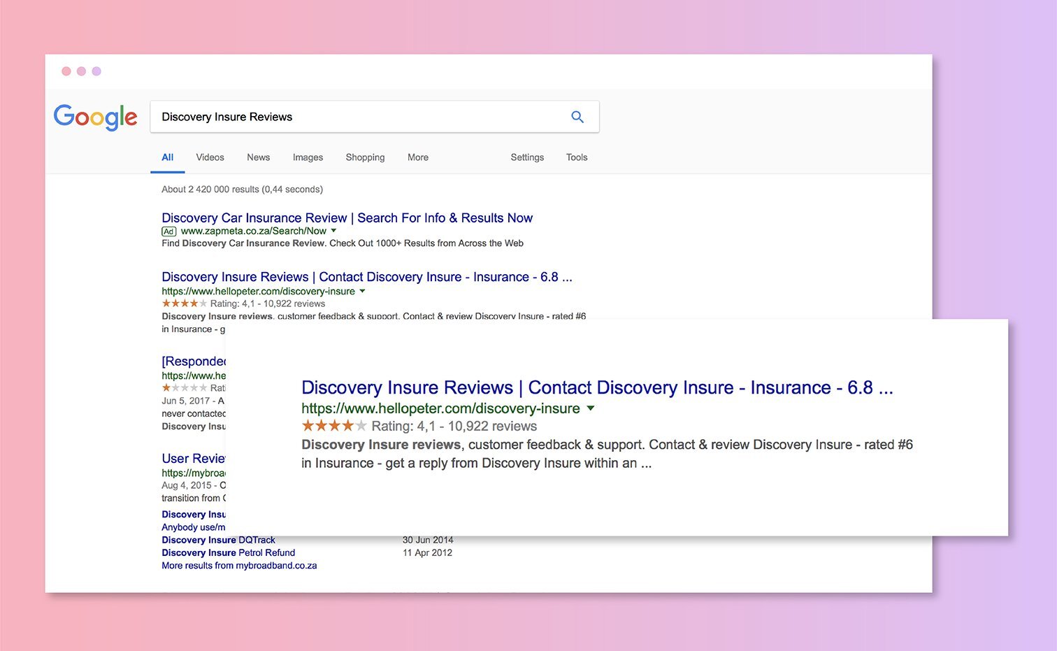 Discovery Insure uses Hellopeter to foster broad consumer trust and credibility