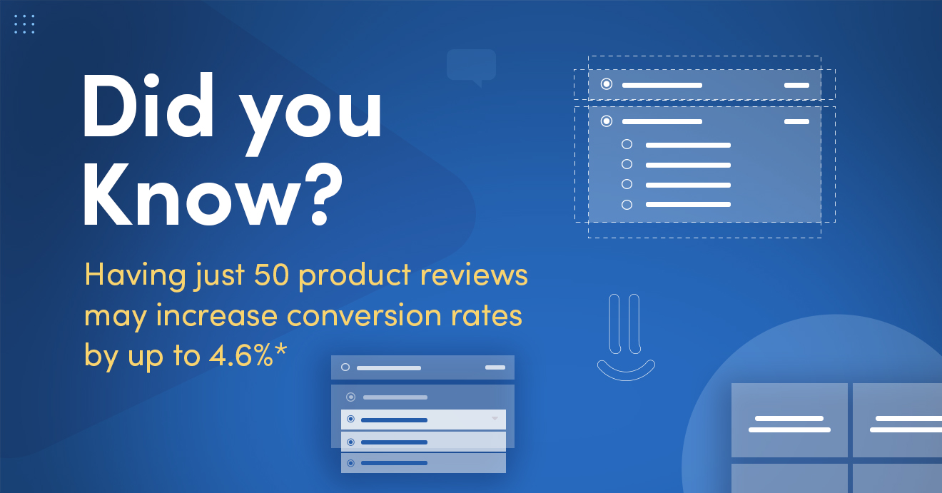 Reviews increase conversion rates