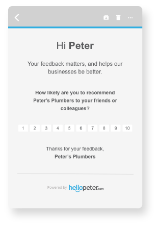 Collect and measure your NPS